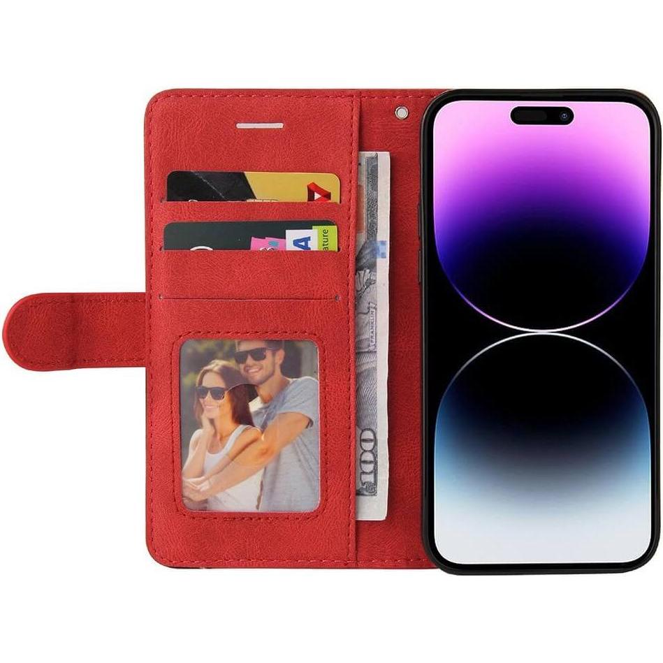 Thumbnail - Cover-Discount iPhone 15 Pro Max - Dual-color Etui Hülle rot (Apple iPhone 15 Pro Max), Smartphone Hülle, Rot