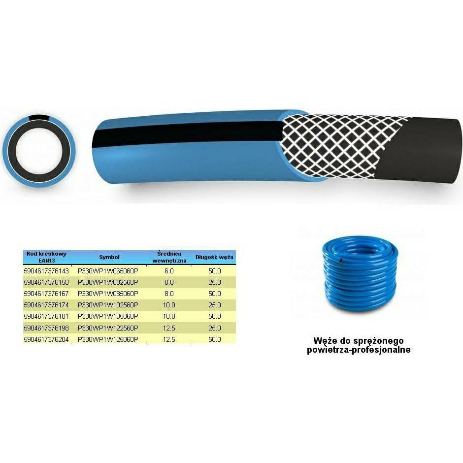 Poli, Zubehör Sanitärinstallation, KOMBILUFTSCHLAUCH FI = 6mm x 50m, BLAU, PROFESSIONAL
