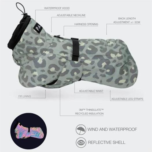 Immagine prodotto Paikka Regenmantel Visibility Lite Leo für Hunde 45 (45, Cappotto per cani)