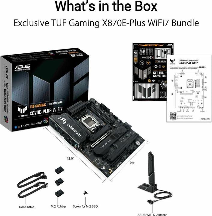Produktbild ASUS TUF Gaming X870E-Plus WIFI7 (AM5, AMD X870E, ATX)