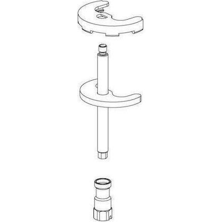 Schell, Accessori per installazione sanitaria, Set di fissaggio XERIS E f rubinetteria per lavabo piccola/media.