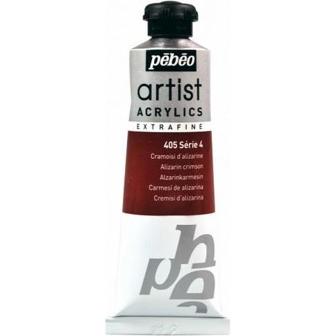 Pebeo, Künstlerfarbe + Bastelfarbe, Artist Acrylics Extrafein Acrylfarben (Alzarinkarmesin, 37 ml)
