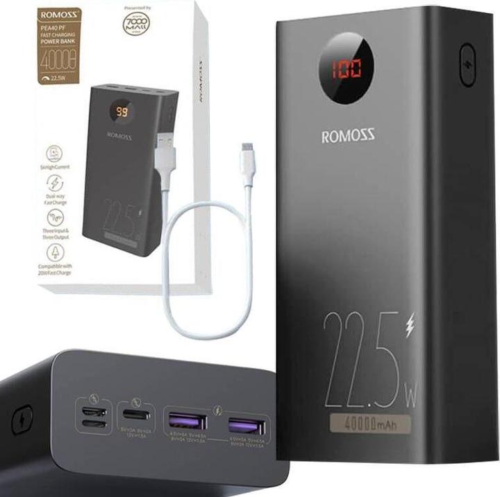 Image du produit Romoss PEA40PF (40000000 mAh, 22.50 W, 148 Wh)