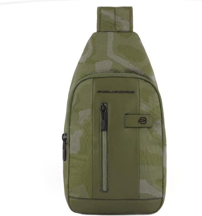 Image du produit Piquadro Brief 2, sac à dos en nylon et cuir, textile, vert, pour hommes, 20