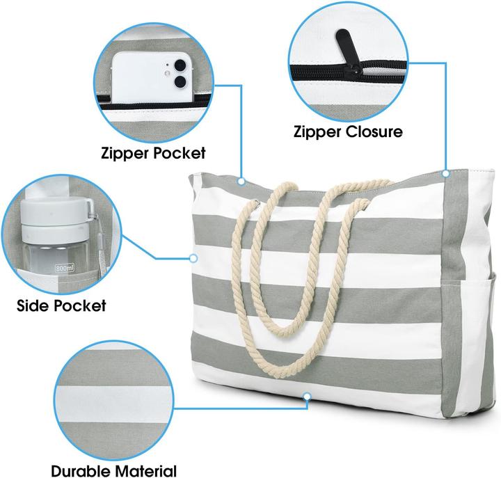 Immagine prodotto Oscaurt Wasserdichte Strandtasche mit Reissverschluss