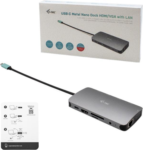 Actual product image i-tec C31NANOVGA77W (USB-C, 11 ports)