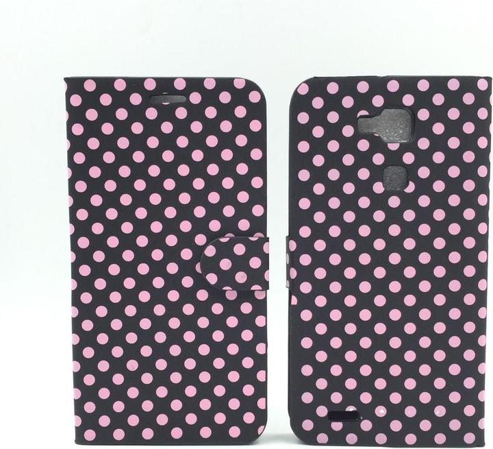 Produktbild König Design Schutzhülle Tasche (Flip Quer) für Handy Huawei Ascend Mate 7 Schwarz / Pink (Huawei Ascend Mate 7)