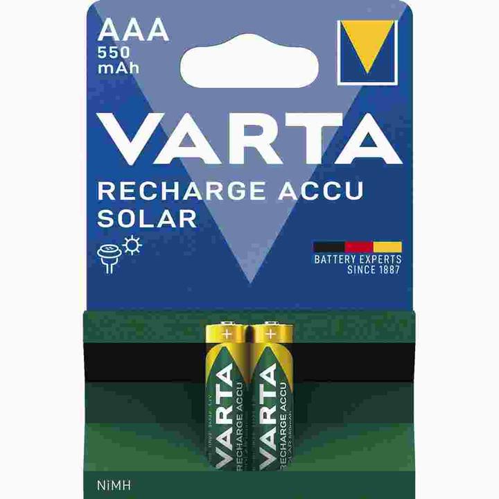 Image du produit Varta Recharger Accu Solar (2 pcs, AAA, 550 mAh)
