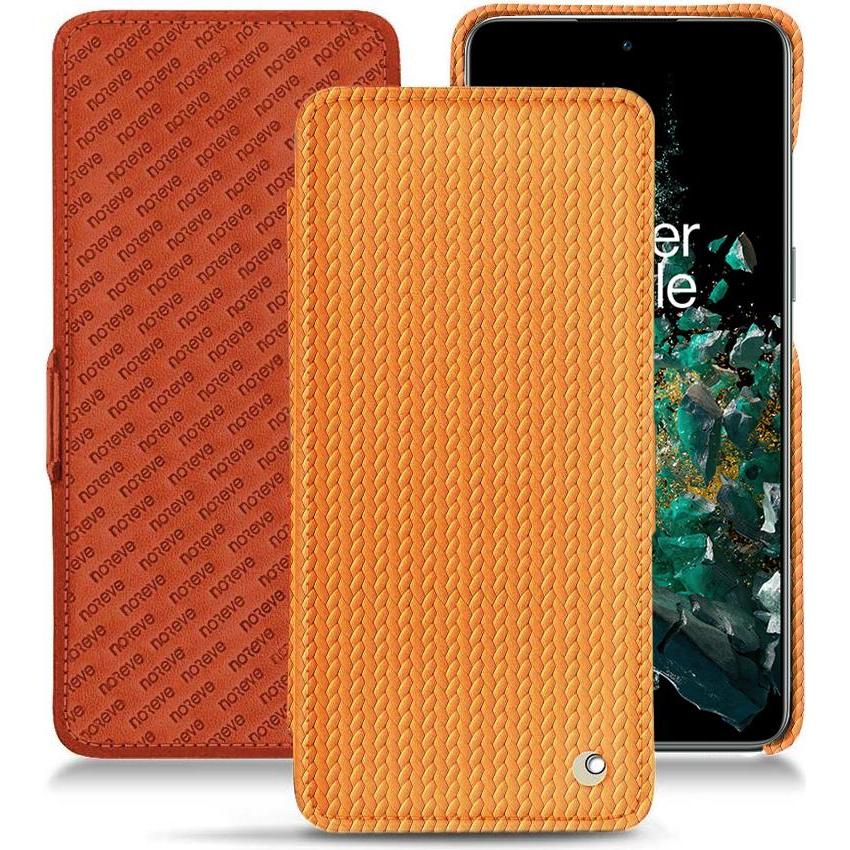 Noreve Lederschutzhülle horizontal (OnePlus 10T), Smartphone Hülle, Orange