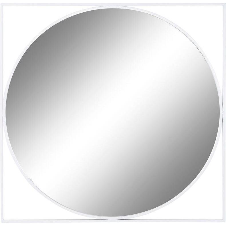 DKD Home Decor, Specchio, Wall mirror White 85,5 x 3 x 85,5 cm (3 Pieces) (3 Units) (85.50 x 3 cm)