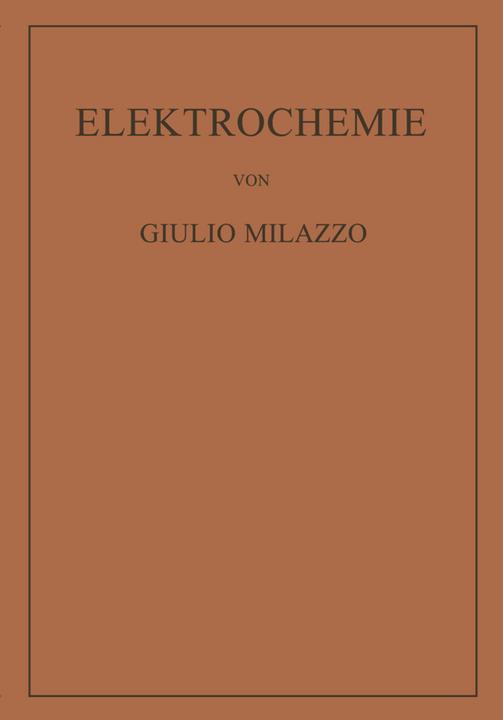 Actual product image Elektrochemie (German, Giulio Milazzo, 2014)