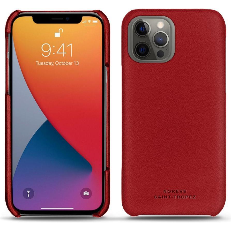 Noreve Lederschutzhülle (Apple iPhone 13 Pro Max), Smartphone Hülle, Rot