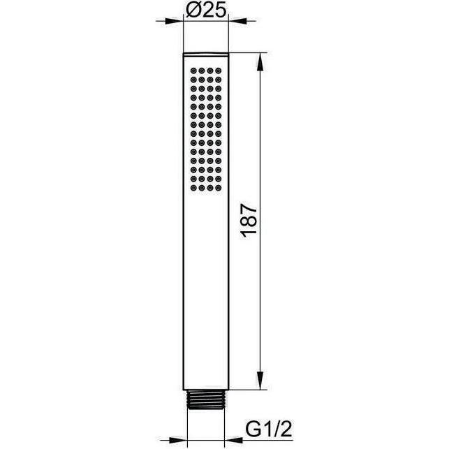 Thumbnail - Keuco, Duschbrause, Stabhandbrause EDITION ATELIER Normalstrahl bro gebü (1 Strahlarten, 12 l/min)