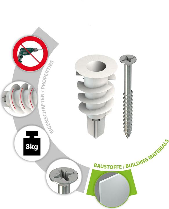 Actual product image Tox Gipskartondübel Spiral (50 pcs.)