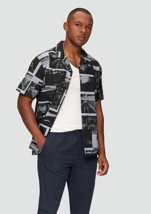 Immagine prodotto s.Oliver Hemd Resorthemd aus Baumwolle mit All-over-Print (M)