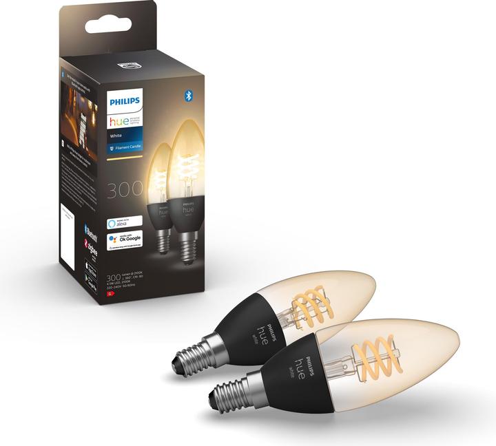 Actual product image Philips Hue White (E14, 300 lm, 2x)