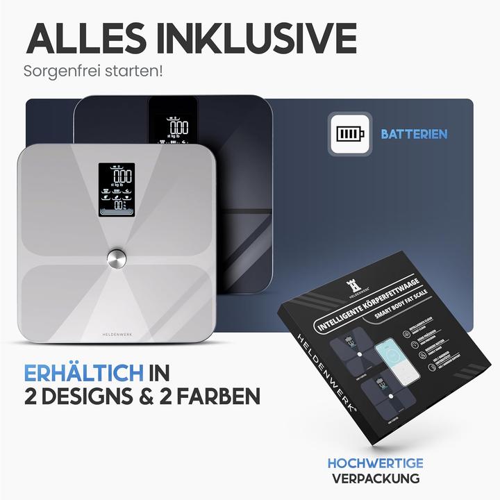 Immagine prodotto Heldenwerk Personenwaage mit App (180 kg)