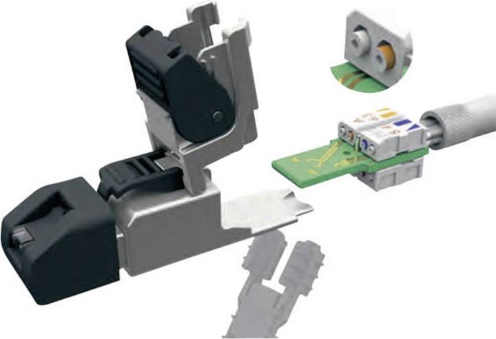 Image du produit Telegärtner Connecteur, TP/RJ45, câblable sur site, CAT6A, MFP8 T568A, paquet de 10 (J00026A2110(paquet de 10))