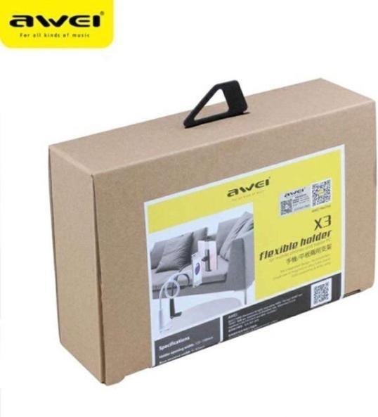 Actual product image Awei uchwyt biurkowy X3 4"-10,5" czarny /black długie ramię