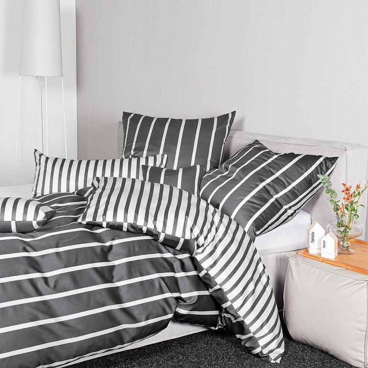 Produktbild Janine Mako-Satin Bettwäsche modern classic (Kopfkissenbezug, 40 x 80 cm)