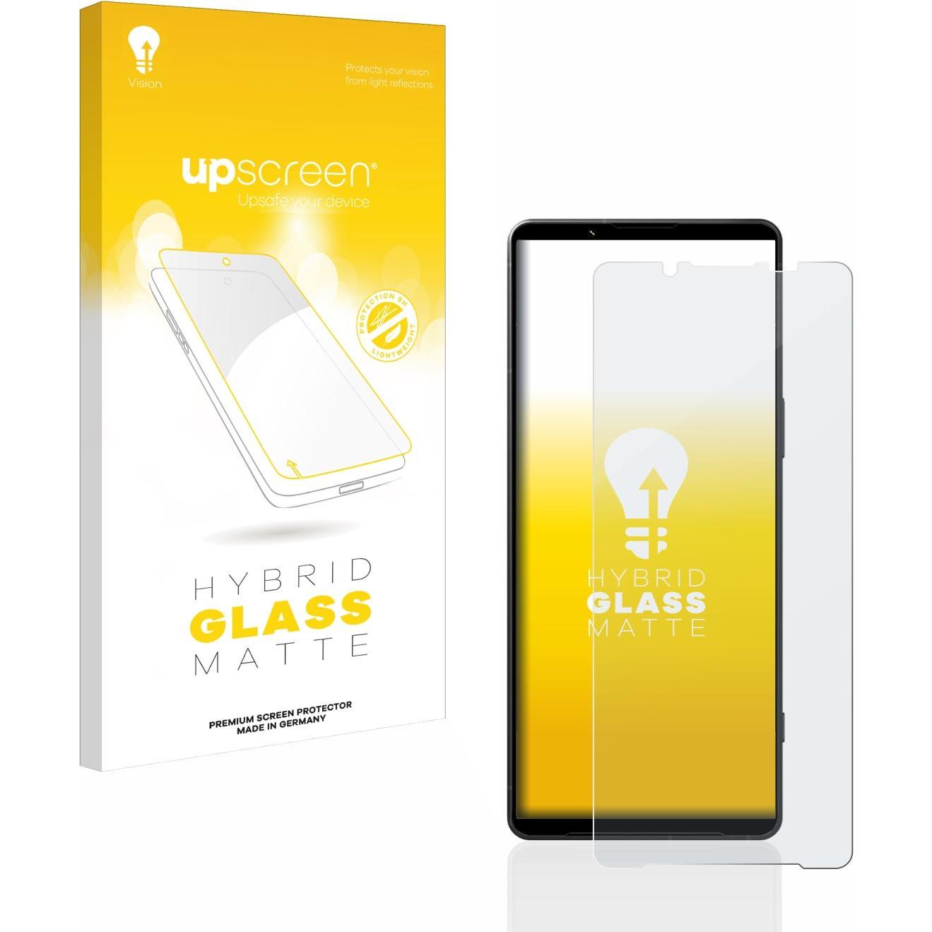 upscreen Reflection Shield Panzerglasfolie Matt (1 Stück, Sony Xperia 1 V), Smartphone Schutzfolie, Grau