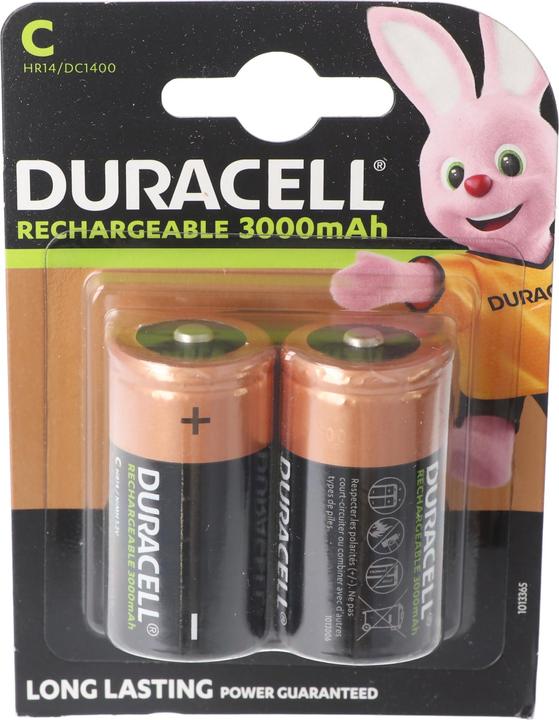 Produktbild Duracell Recharge Ultra NiMH Akku HR14, Baby, Grösse C, 3000mAh, 2er Blister (2 Stk., C, 3000 mAh)