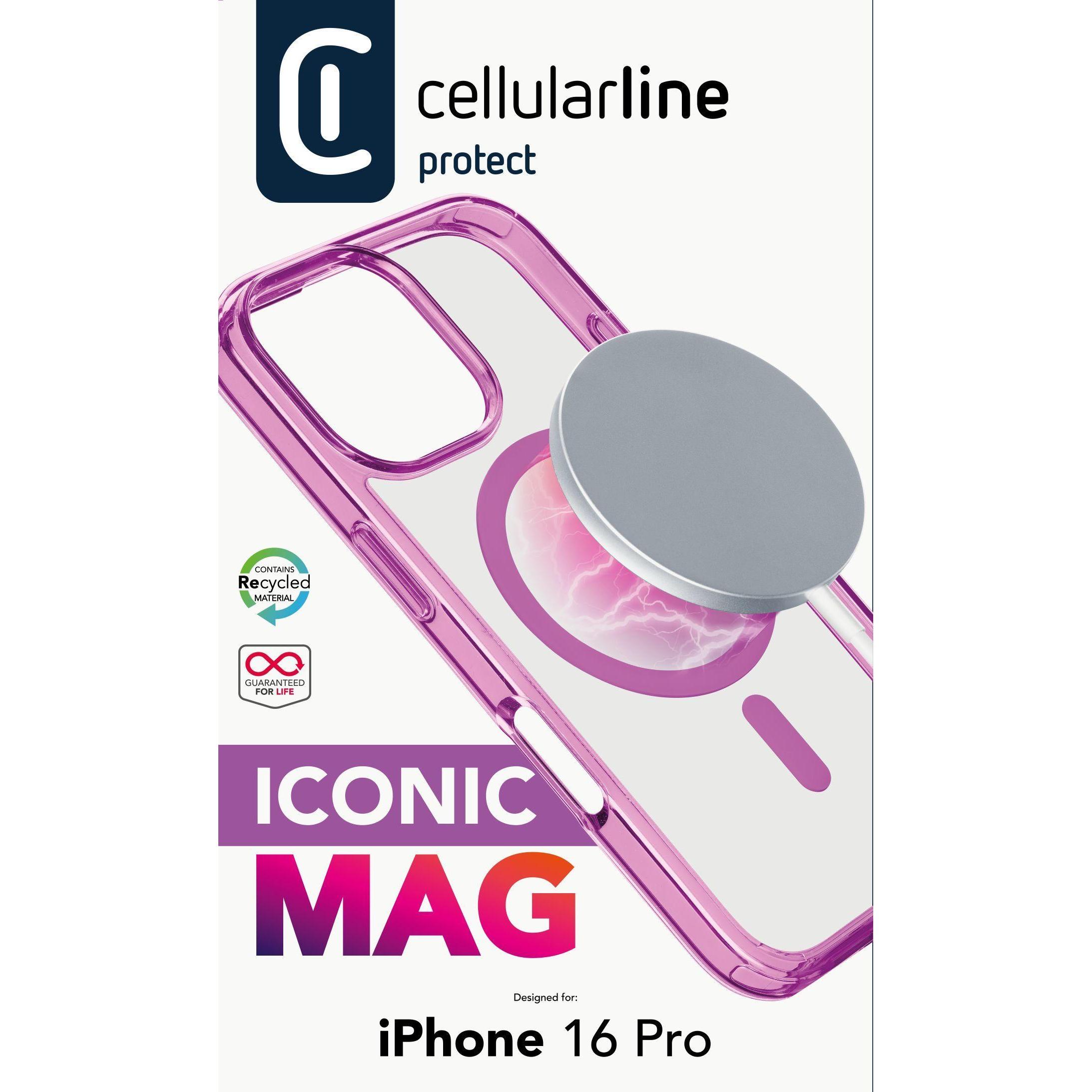 Thumbnail - Cellularline Iconic MAG MagSafe Case (Apple iPhone 16 Pro), Smartphone Hülle, Rosa