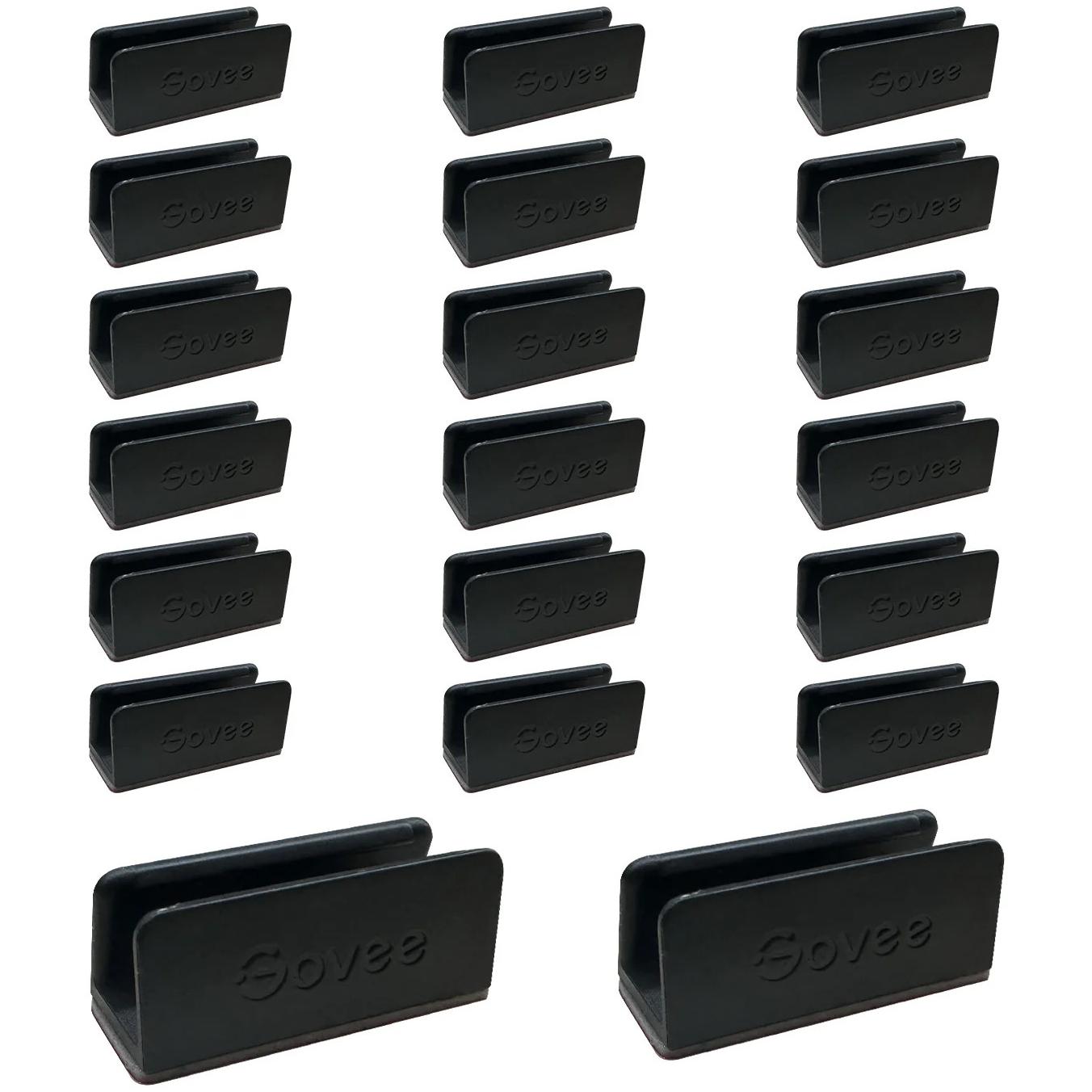 Govee, Accessori per illuminazione, Supporto per luce al neon a corda 2 - 20 pezzi - nero