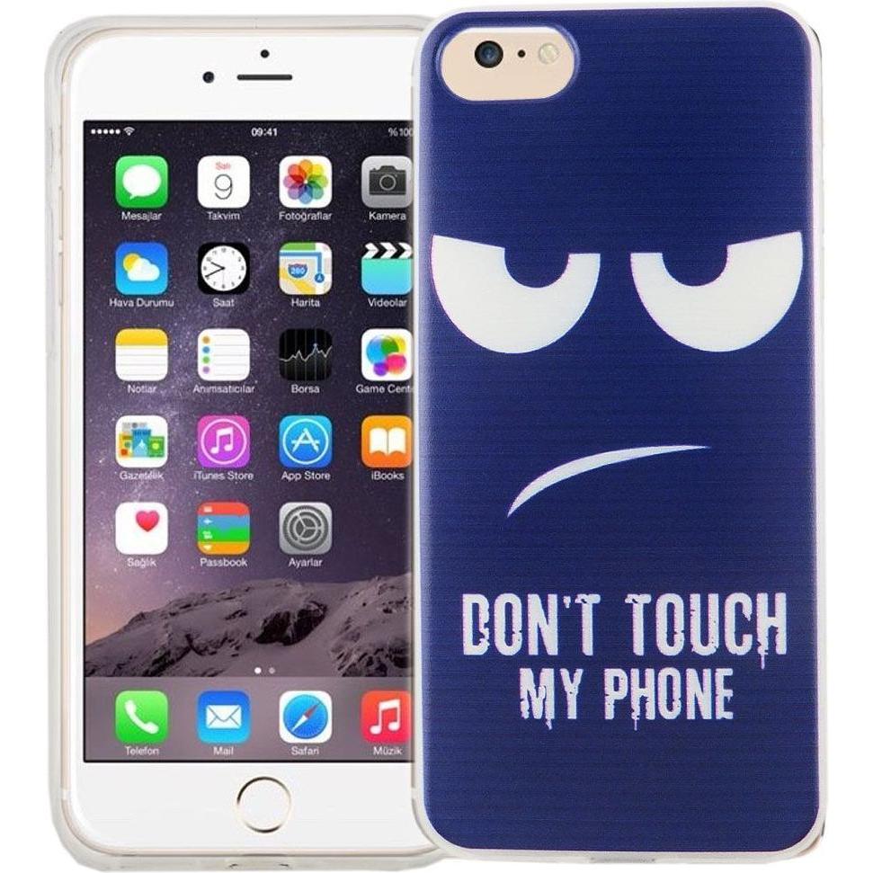König Design Handy Hülle für Apple iPhone 7 Dont Touch Blau Tasche Case Cover Motiv TPU Neu (Apple iPhone 7), Smartphone...