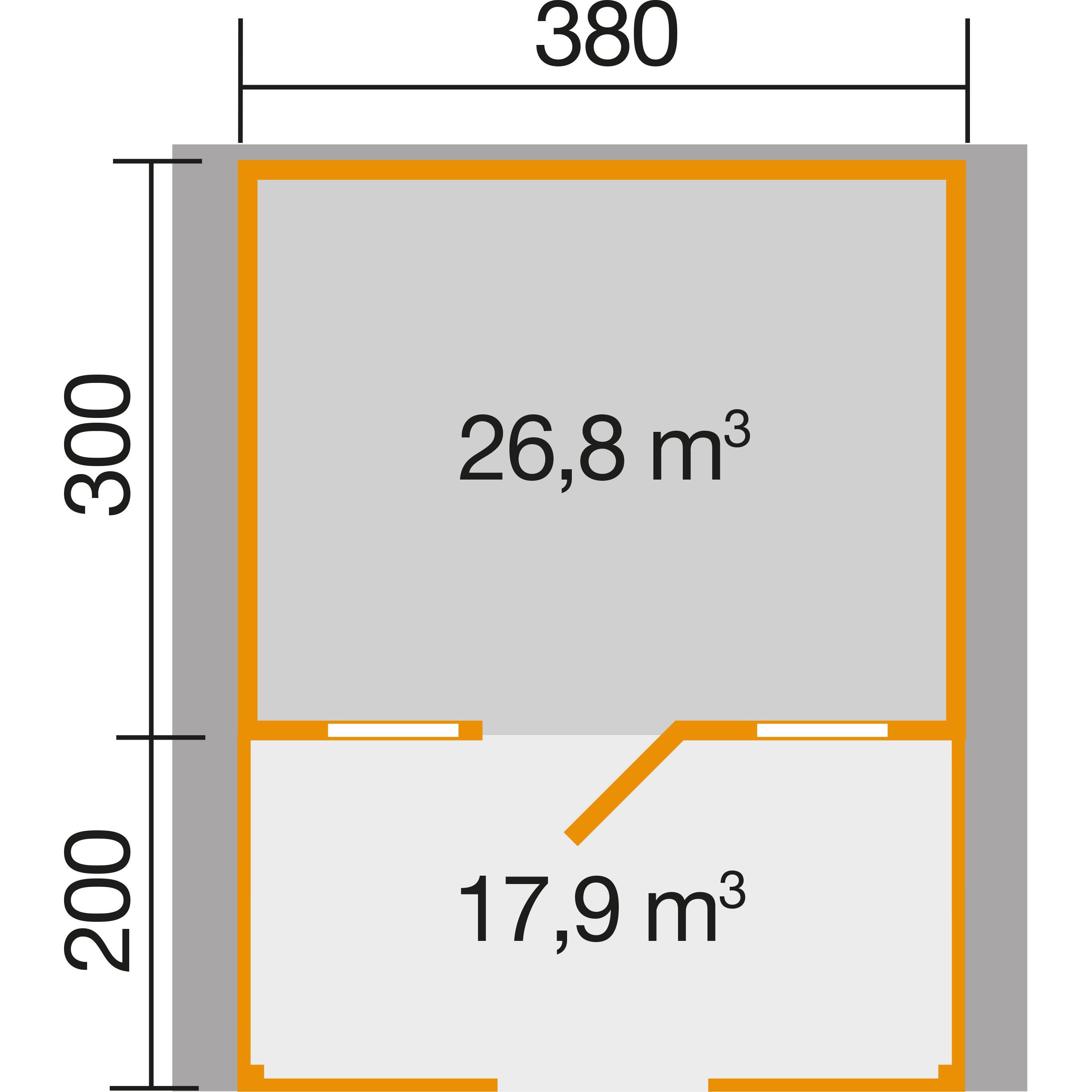 Thumbnail - Weka Holzbau, Gartenhaus + Gartenschrank, 110 B Gr.1