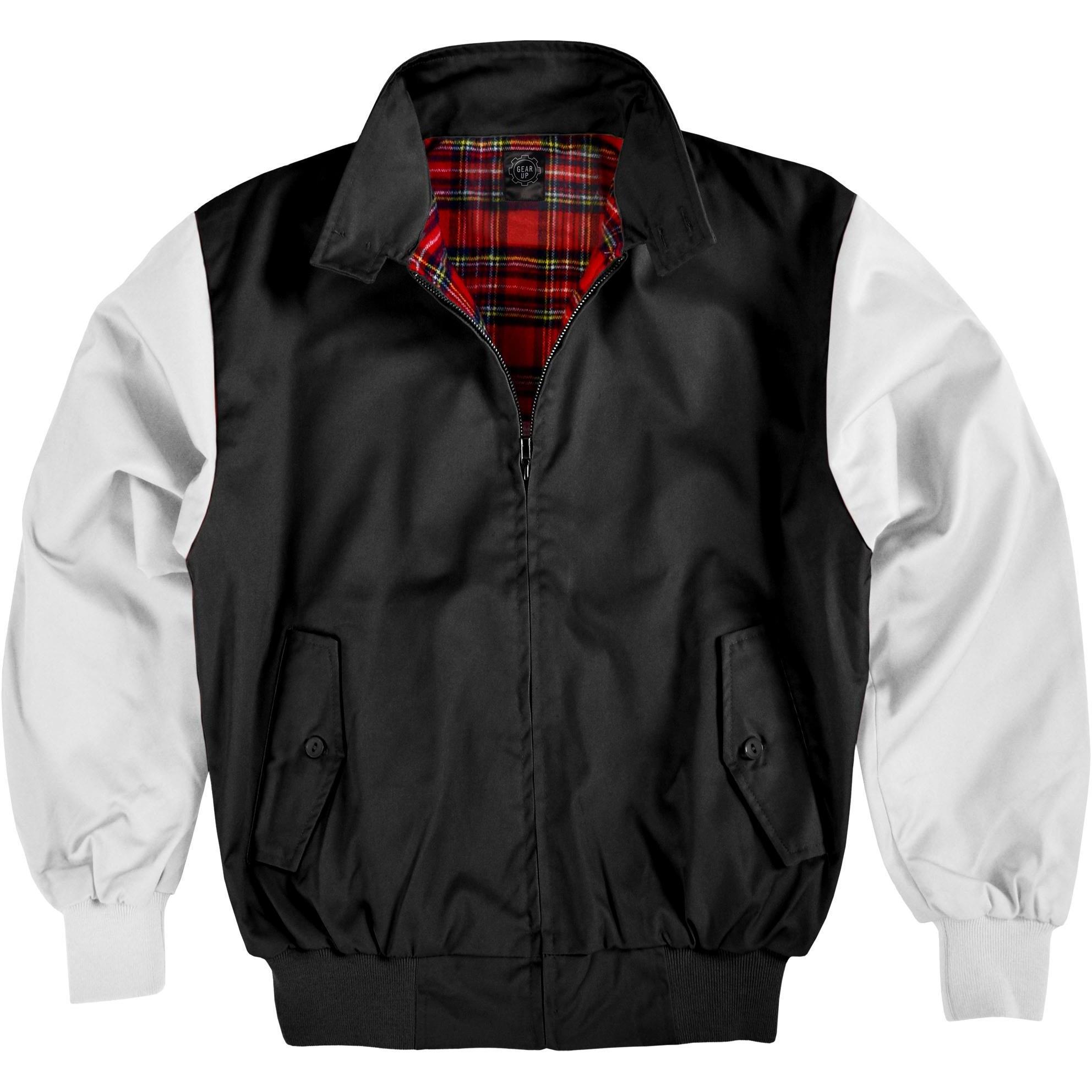 Gear Up, Herren, Jacke, Herren Harrington Jacke - 2306 (4XL), Schwarz, 4XL
