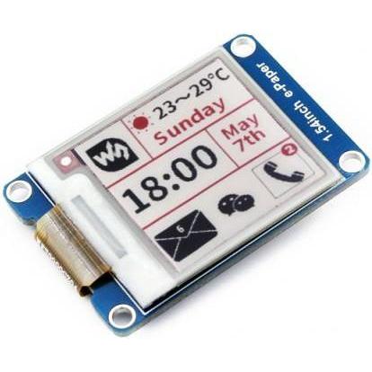 WaveShare 1.54 200×200 ePaper Display Modul mit SPI Interface, dreifarbig (rot, schwarz, weiss), Scheda + Kit di sviluppo