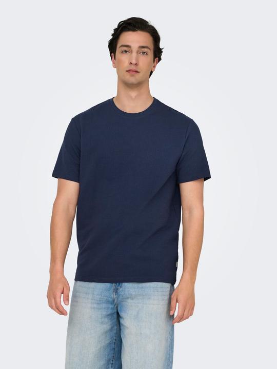 Actual product image Only & Sons Onskian Life Reg Seersucker Ss Tee (S)