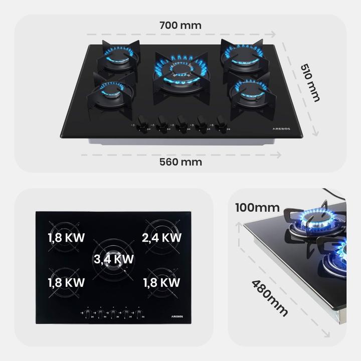 Produktbild Arebos Gasherd