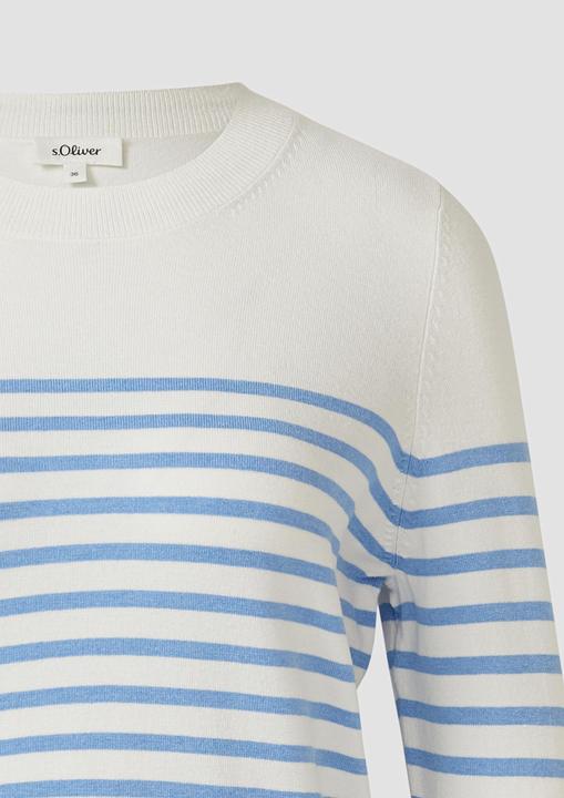 Produktbild s.Oliver Strickpullover Gestreifter Pullover aus Viskosemix (36)