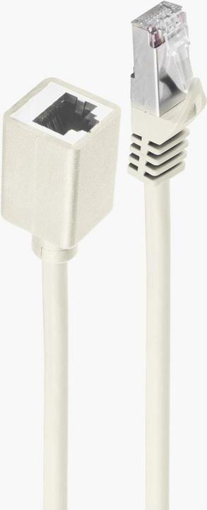 Actual product image Shiverpeaks BASIC-S patch cable extension, Cat. 6A, grey 3.0 m, S/FTP, withCat.7 raw cable, PIMF, halogen-free (S/FTP, CAT7, 3 m)