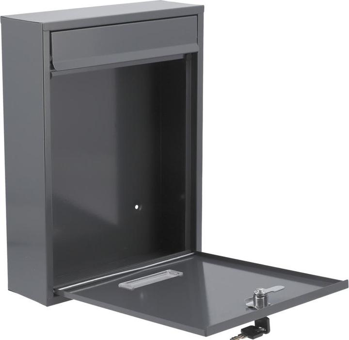 Actual product image Toya VOREL Mailbox 360 x 260 x 80mm GRAPHITE