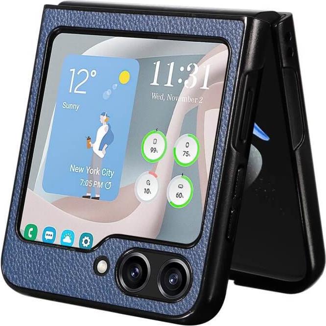 Productafbeelding Cover-Discount Galaxy Z Flip5 - Hybride Beschermhoes Donkerblauw (Samsung Galaxy Z Flip5)