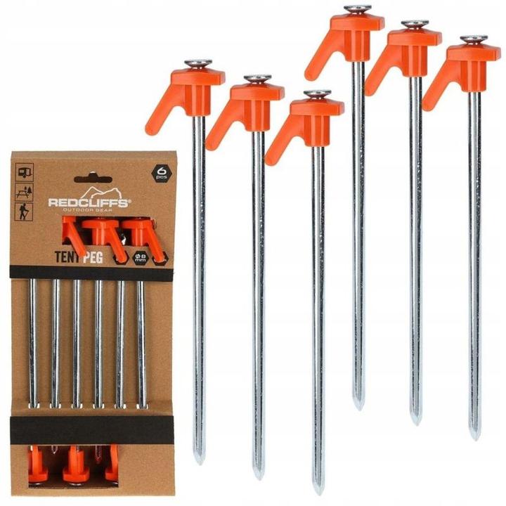 Redcliffs Iron tent pegs, 6 pieces, 21 cm