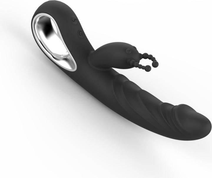 Image du produit Erolab Cheeky Bunny Masseur de point G et de clitoris Noir (ZYCP01b)