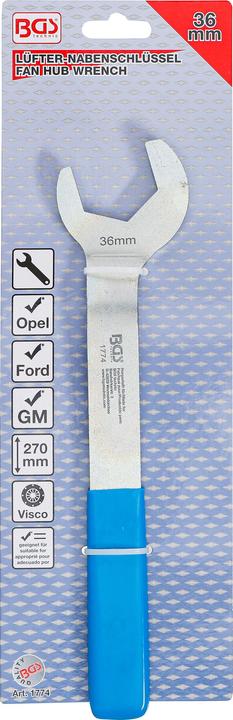 Produktbild BGS Lüfter-Nabenschlüssel für Ford, Opel, GM 36 mm