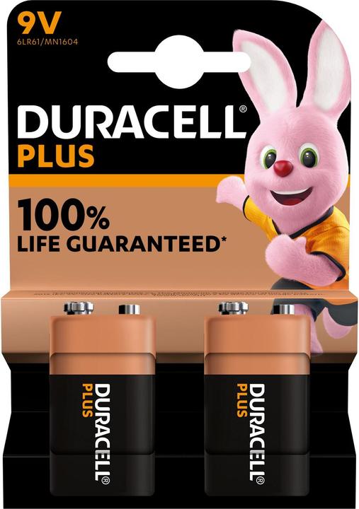Produktbild Duracell Plus Power (2 Stk., 9V Block, 580 mAh)