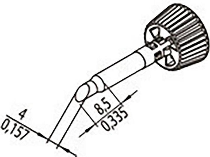 Actual product image 0142ADLF40/SB Soldering tip Tip size 4 mm Contents 1 pc. (Soldering tip)