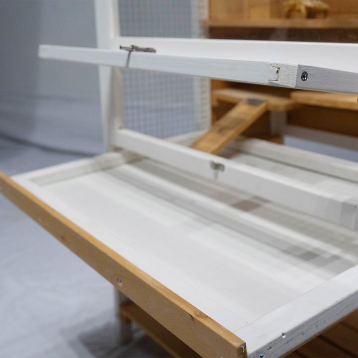 Produktbild HTI-Living Erhöhter Kleintierkäfig aus Holz Nagerkäfig für Kaninchen, Meerschweinchen und Co.