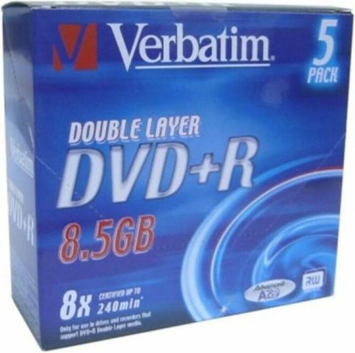 Actual product image Verbatim Dvd+R dl (5x)