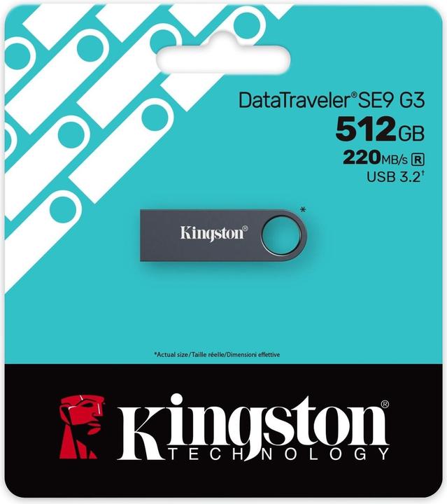 Immagine prodotto Kingston USB-Stick 512GB DataTraveler SE9 G3 Dark Nickel (512 GB, USB-A)