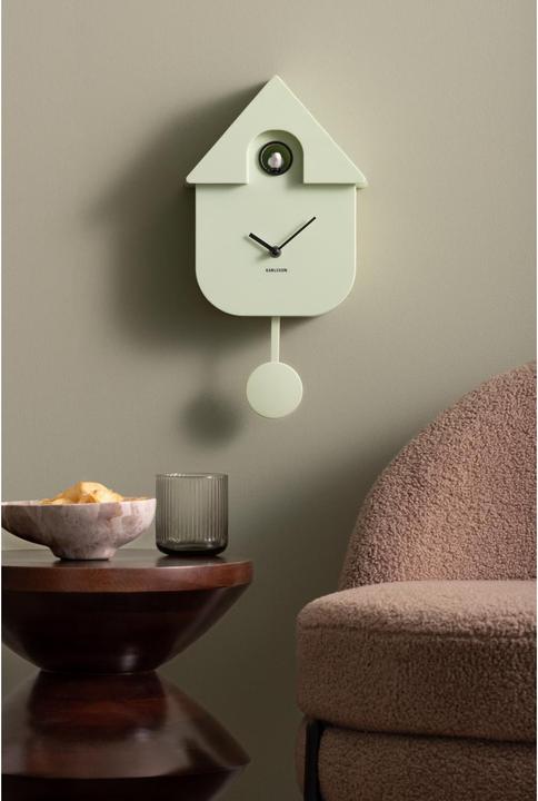 Produktbild Karlsson Wandklok Modern Cuckoo - Zachtgroen - 8.5x21.5x41cm - Wandklok Scandinavisch