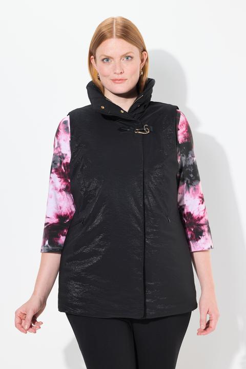 Actual product image Ulla Popken Weste, Schmuckverschluss, Stehkragen, Komplettfutter (58)