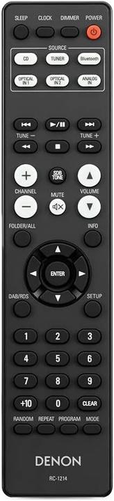 Produktbild Denon D-M41 - Home-Audio-Minisystem - Schwarz - 60 W - 2-Wege - 12 cm - 2,5 cm (Bluetooth, CD Player, 1x 60 W)