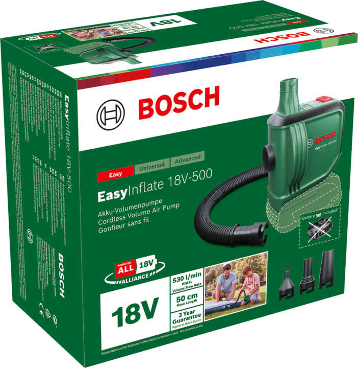 Produktbild Bosch Home & Garden EasyInflate 18V-500 (0.03 Bar, 530 l)